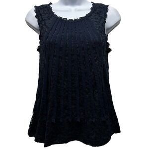 New! Choklate Paris Women’s Sz Small Navy Blue Lace Lined Tank, V563